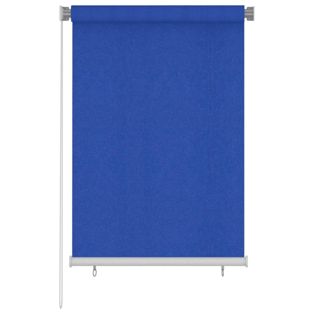Store roulant d'extérieur 105 (l) x 140 (h) cm bleu hdpe