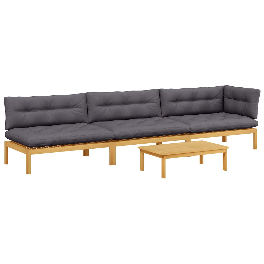 4 pièce unité du canapé en palette de jardin