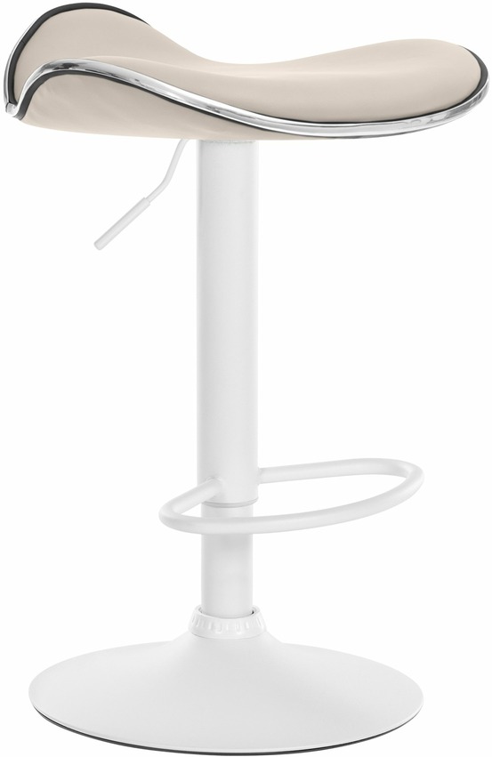 Tabouret de bar shanghai simili cuir blanc