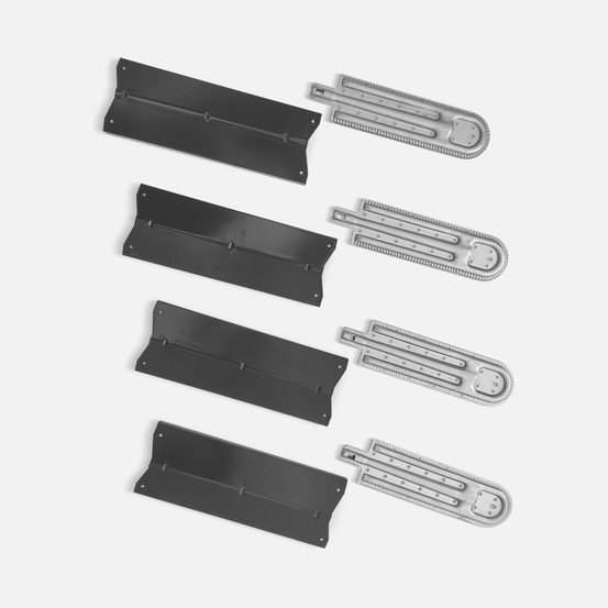 Lot de 4 brûleurs et 4 diffuseurs pour barbecue richelieu, d’artagnan et rochefort