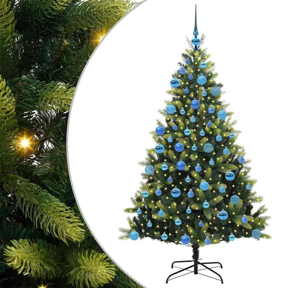 Arbre de noël artificiel en silicone flexible 300 leds vert