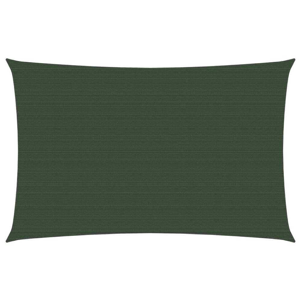 Voile toile d'ombrage parasol 160 g/m² pehd 2 x 4 m vert foncé