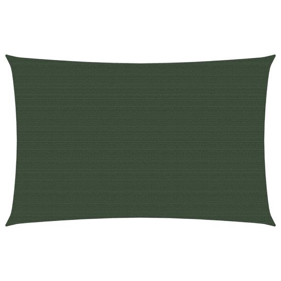 Voile toile d'ombrage parasol 160 g/m² pehd 2 x 4 m vert foncé