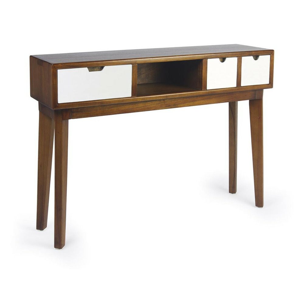 Console 3 tiroirs bronze bois marron - loélie décoration d'autrefois