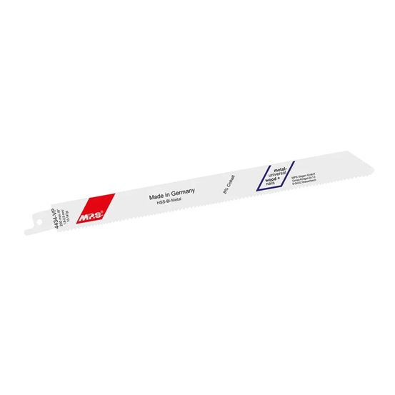 Lame de scie sabre bimétallique, fraisée et avoyée, gl 230/vl 210 mm, zt 1,8-2,5 mm/10-14 tpi, lot de 5