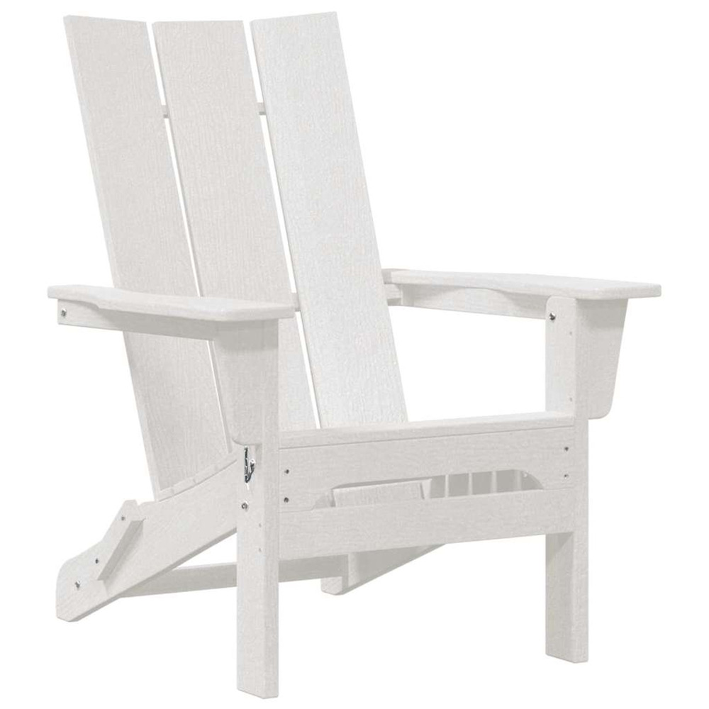 Chaise adirondack pliante blanc 80,5 x 74,5 x 92 cm hdpe