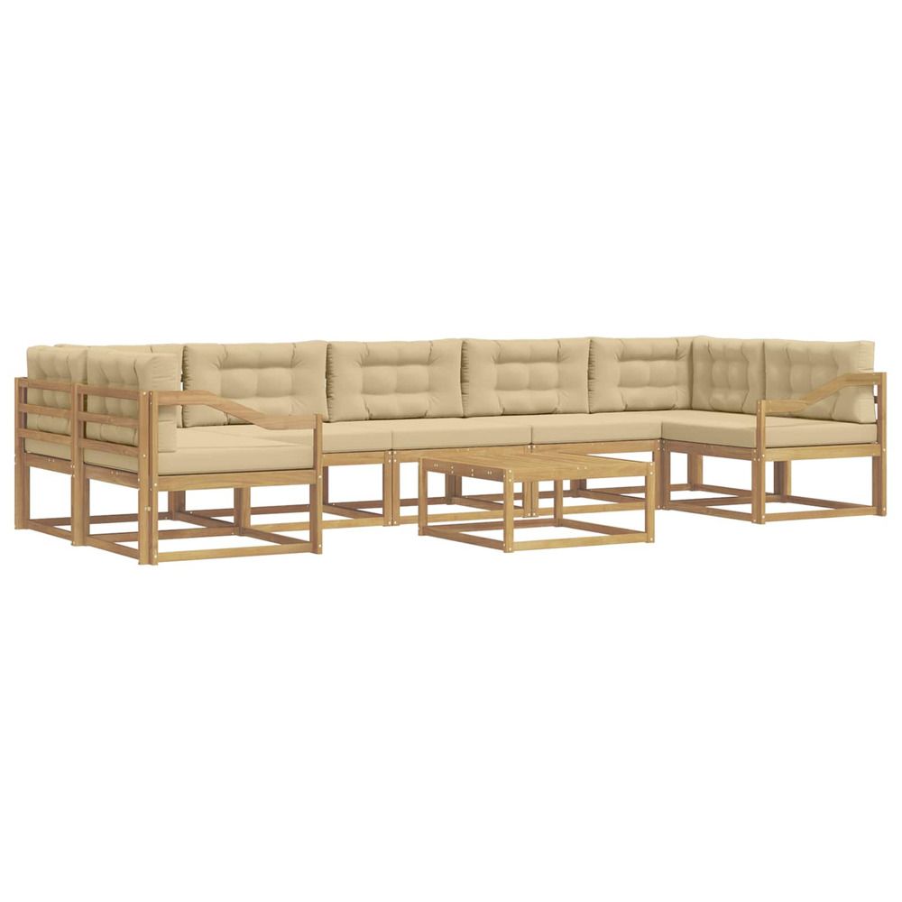 Ensemble de canapés d'extérieur 6 pc blanc et beige