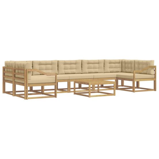 Ensemble de canapés d'extérieur 6 pc blanc et beige