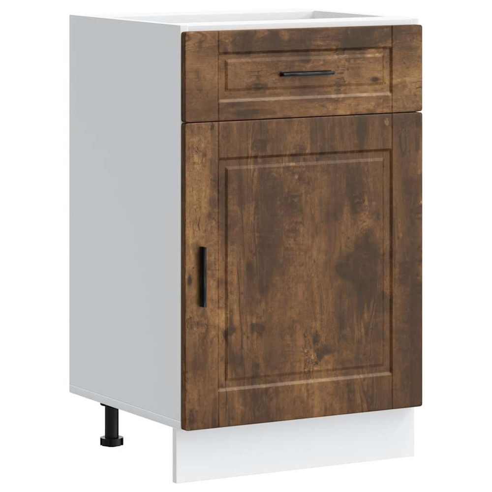 Armoire de cuisine porto chêne fumé bois d'ingénierie