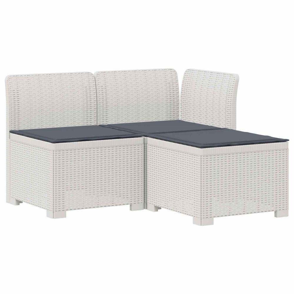 Canapé de jardin 3 places avec coussins look rattan 3 place pp