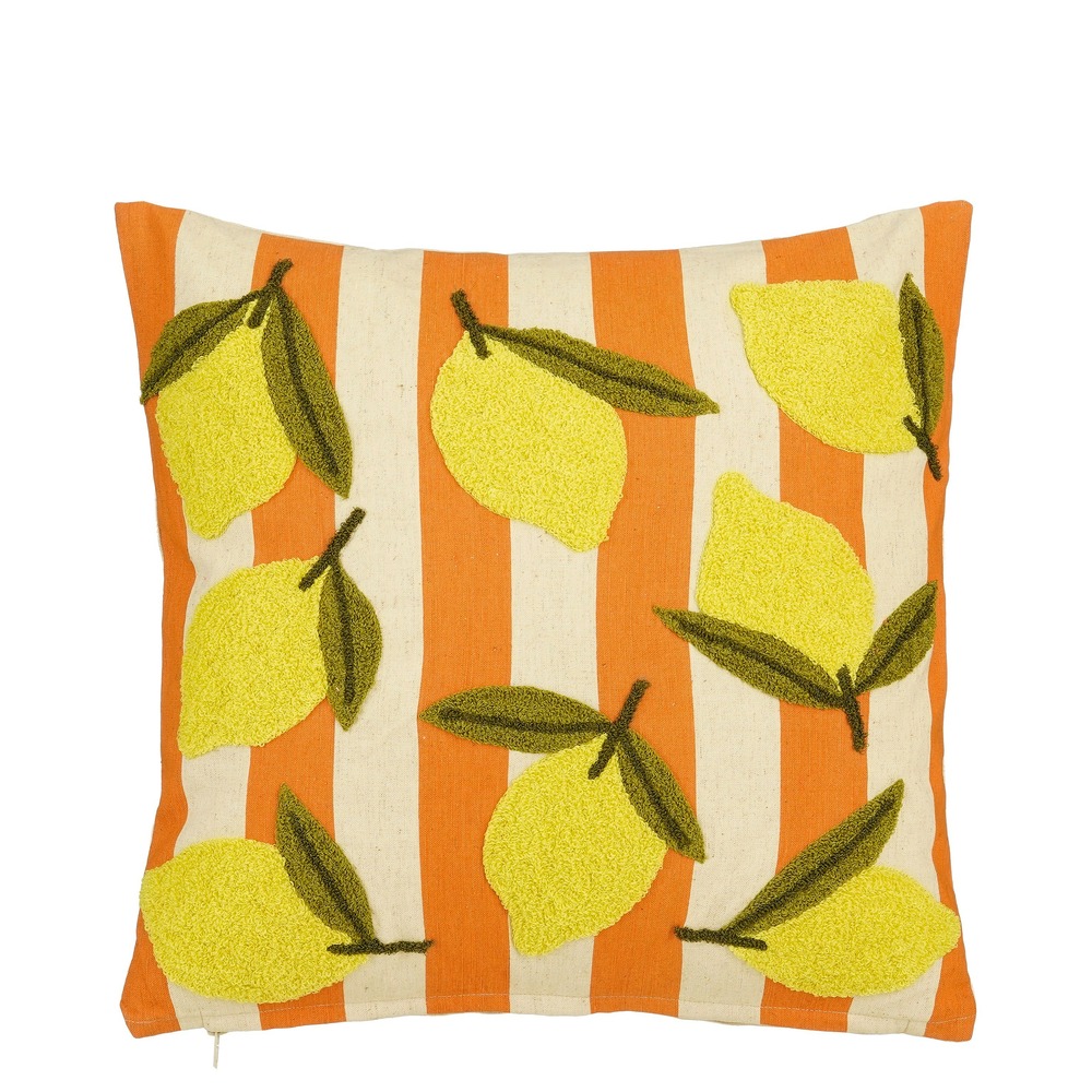 Mica decorations coussin décoratif citron - avec housse de coussin - decoration maison decoration chambre - 45 x 45 x 10 cm -