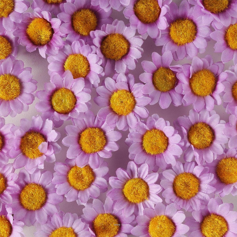 Tetes de marguerite artificielles Lavande