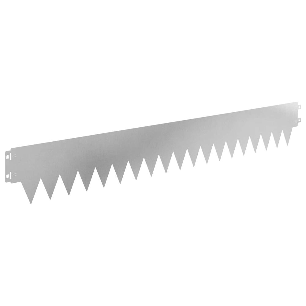 Bordure de pelouse 10 pc 103 x 15 cm acier argenté