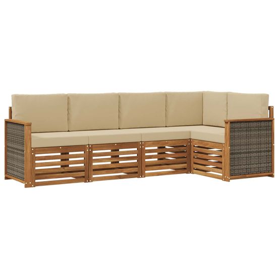 Ensemble de canapés d'extérieur 4 pc naturel