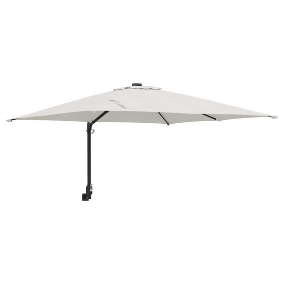 Parasol de jardin beige et noir 248.5 x 247.5 x 160 cm