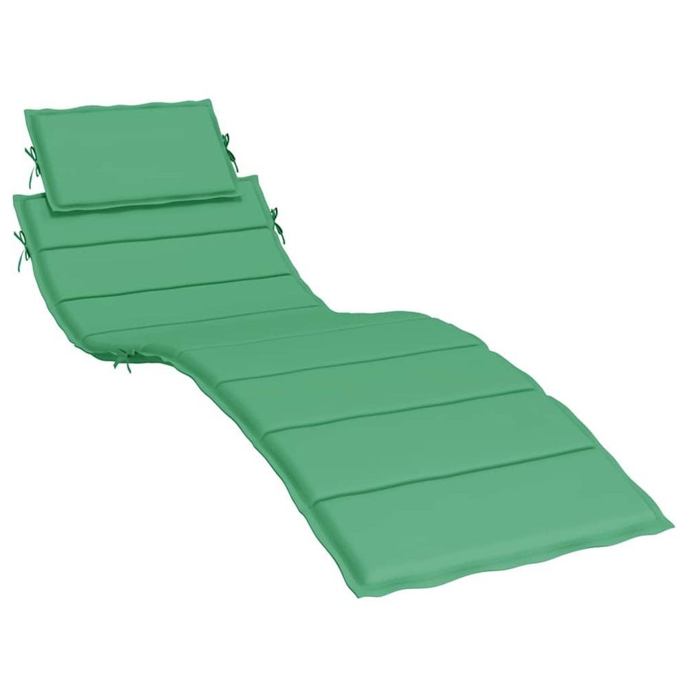 Coussin de chaise longue vert 186x58x4 cm tissu oxford bain de soleil