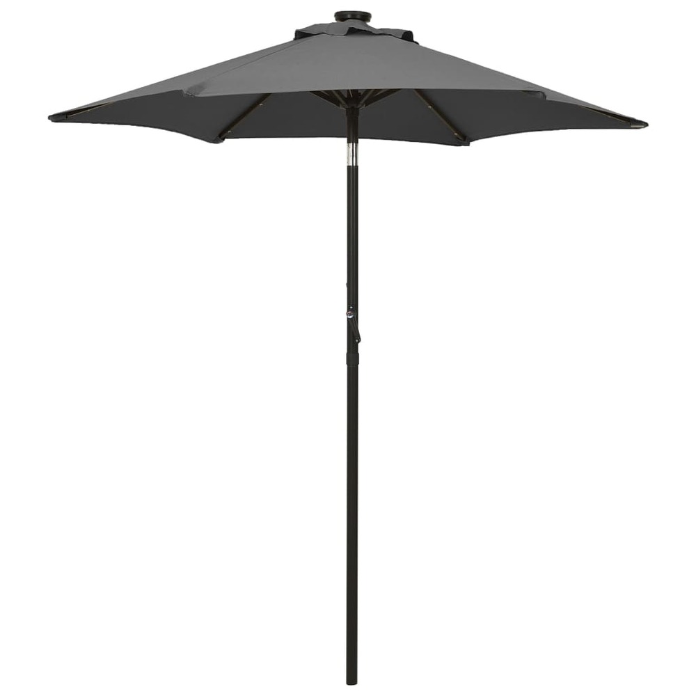 Parasol avec lumières led anthracite 200 x 211 cm aluminium