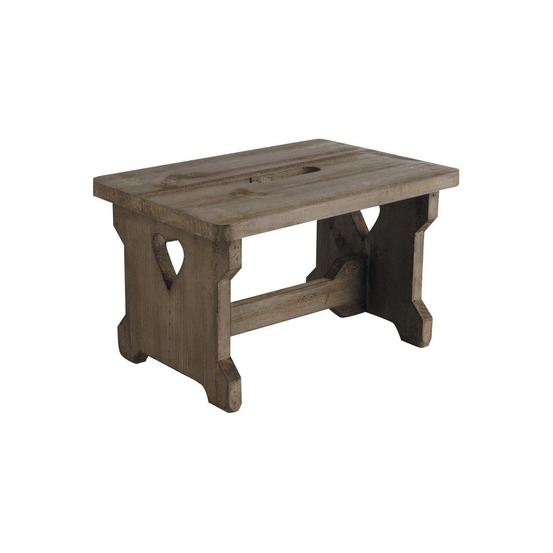 Tabouret en bois vieilli