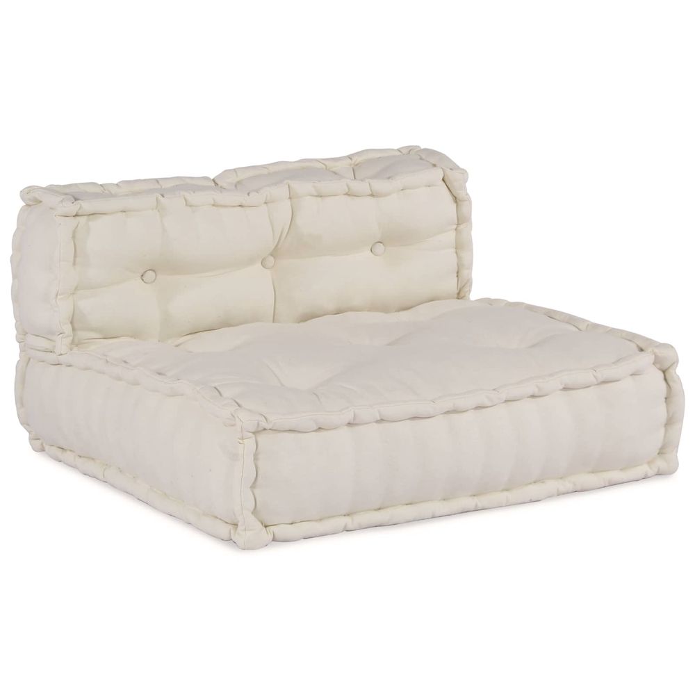 Unité de canapé modulaire tissu crème 210 x 70 x 56 cm