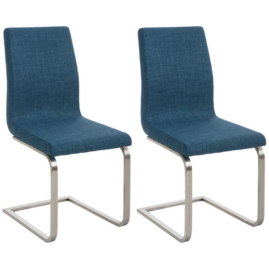 Lot de 2 chaises de salle à manger tissu belfort