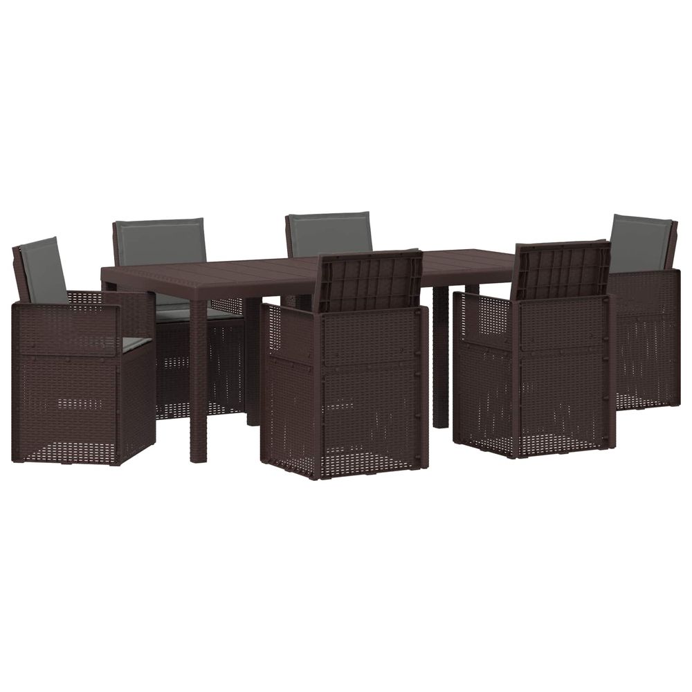 Ensemble de salle à manger pour jardin 7 pc pp