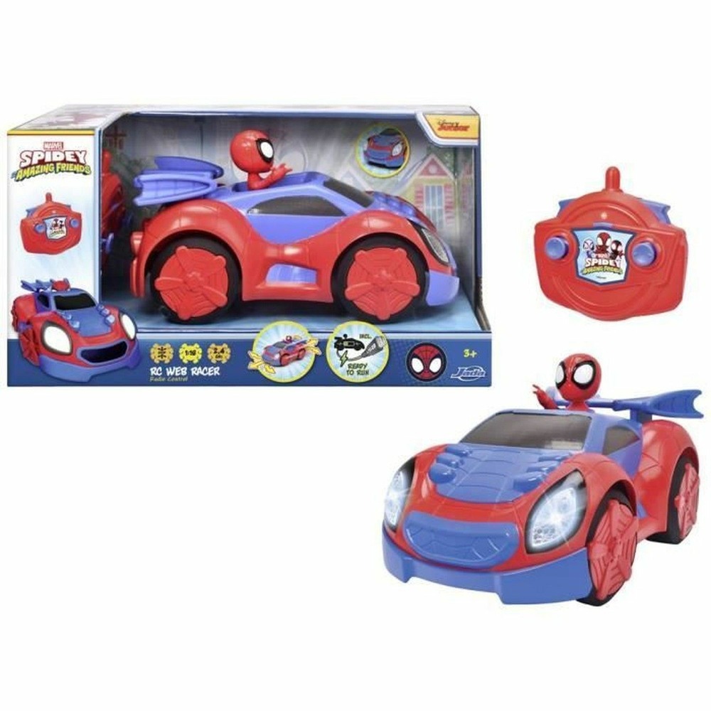 Voiture radiocommandée spidey 27 cm - fonction turbo - batterie rechargeable par câble usb