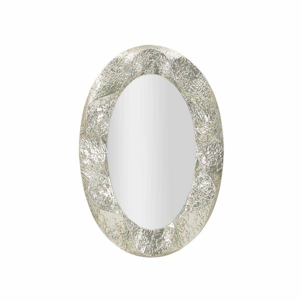 Miroir ovale en métal argelux 87.5 x 6.5 x 128 cm
