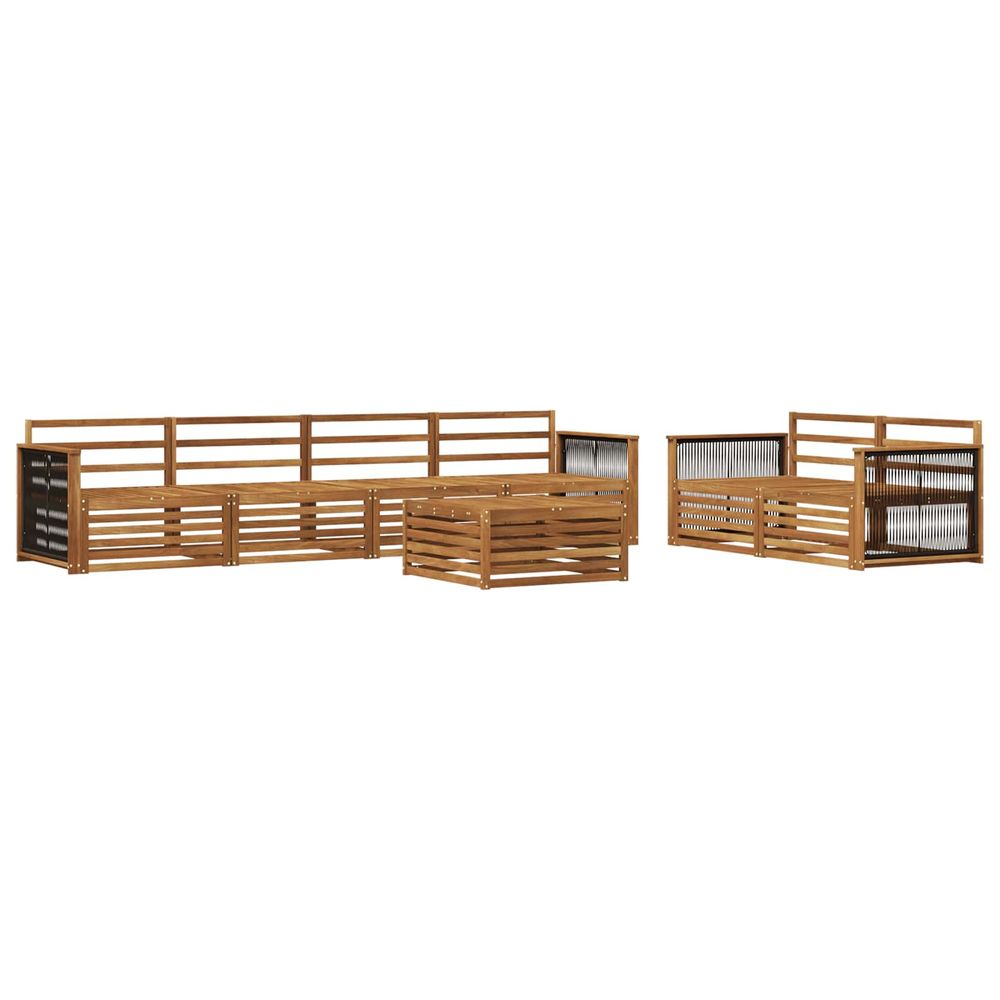 Ensemble de canapés d'extérieur 7 pc naturel