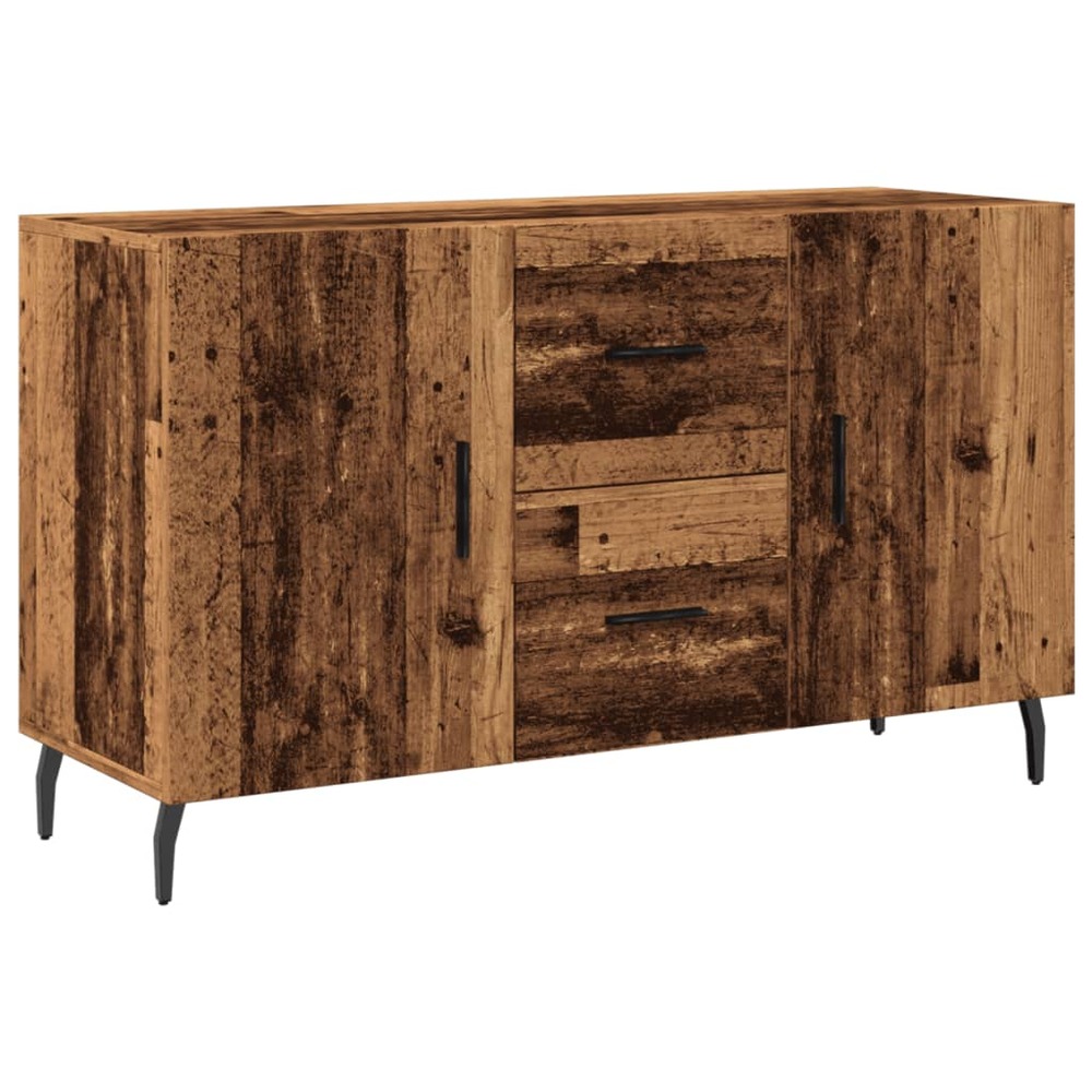 Buffet bahut commode armoire meuble de rangement organisateur cuisine salle de séjour salon vieux bois 100 x 36 x 60 cm bois