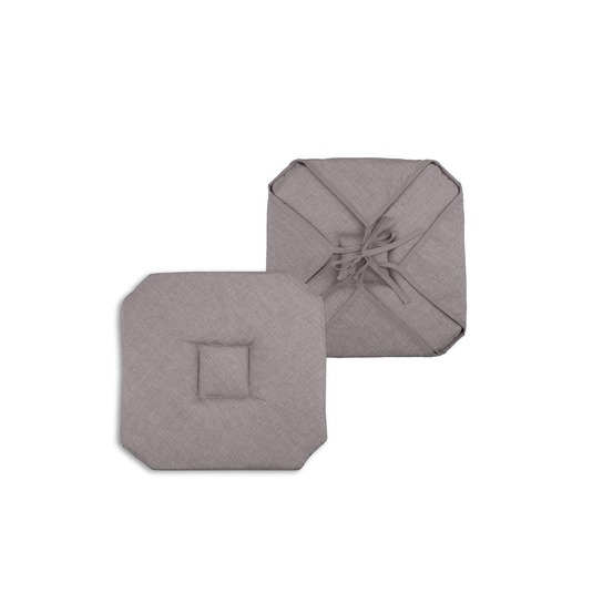 Lot de 2 galettes de chaise 4 rabats chiné