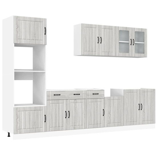 Ensemble d'armoires de cuisine 7 pcs kalmar bois d'ingénierie