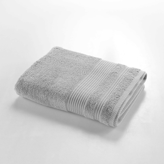 Serviette ou drap de douche 70 x 130 cm tendresse gris perle