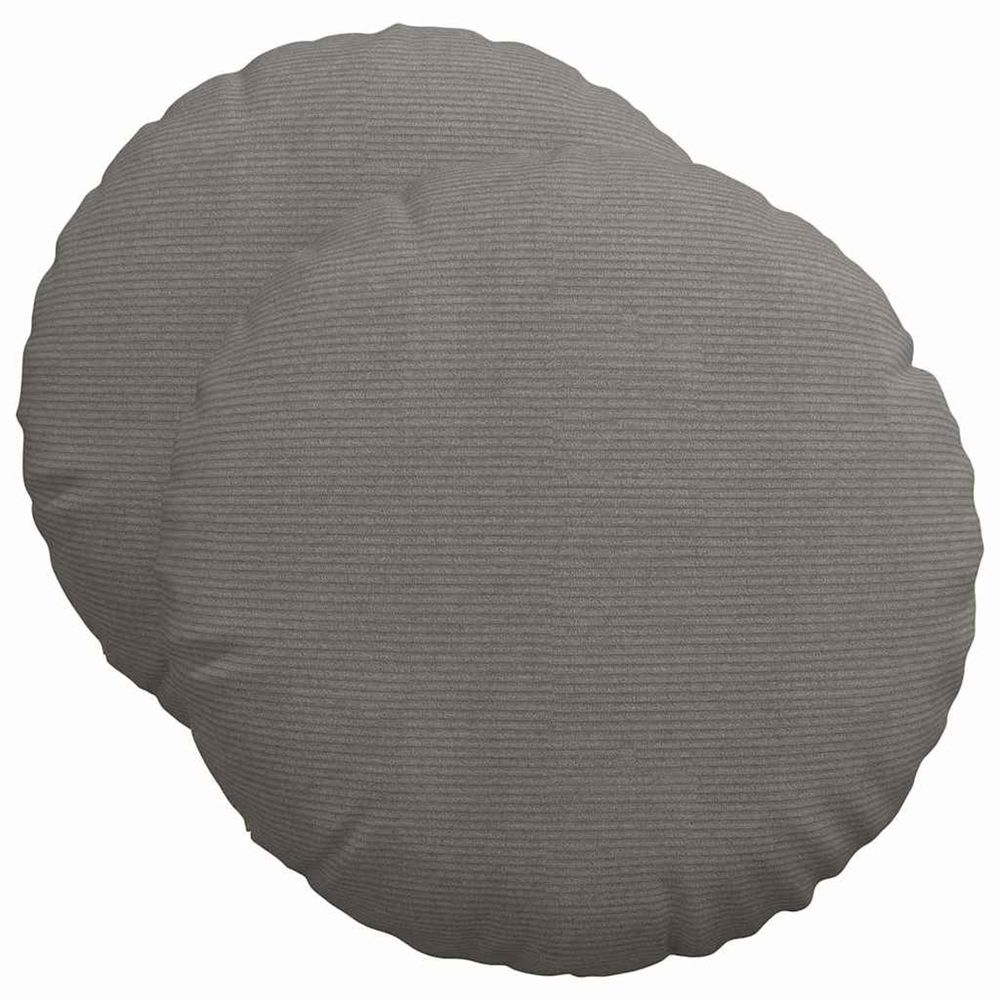 Coussins de siège 2 pc tissu en velours côtelé gris clair