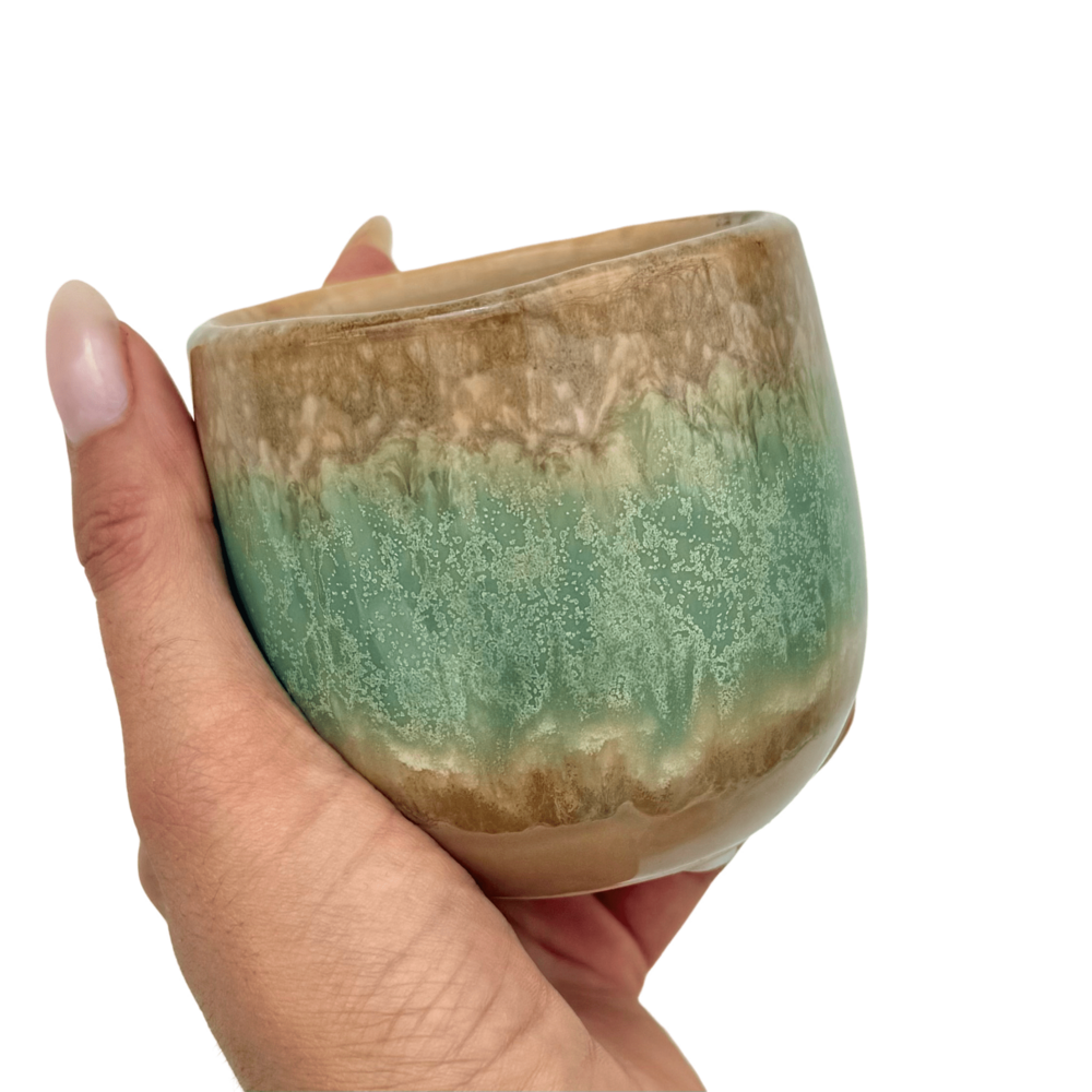 Cache pot céramique blue lagoon - pot de 6cm