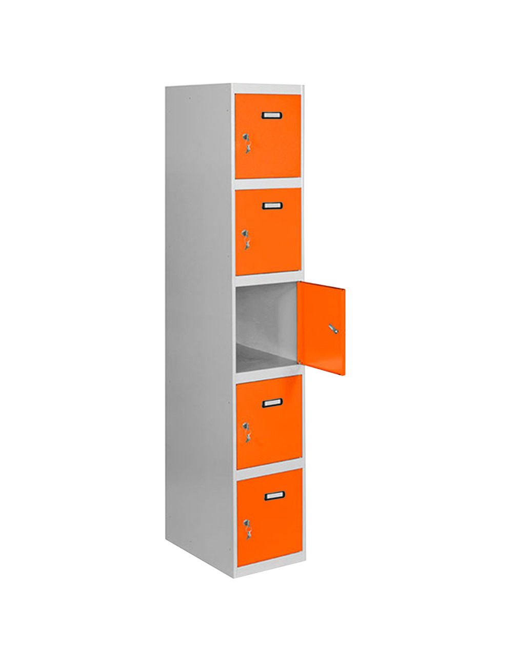 Casier-armoire simonlocker prof.dism.5 porte 1/5 300 in gr/oran gris/orange 1800x300x500 - simonrack