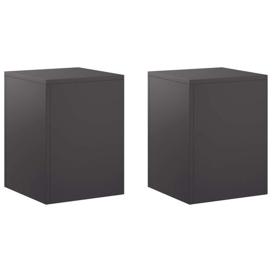 Support de plante 2 pcs noir 30 x 30 x 40 cm acier