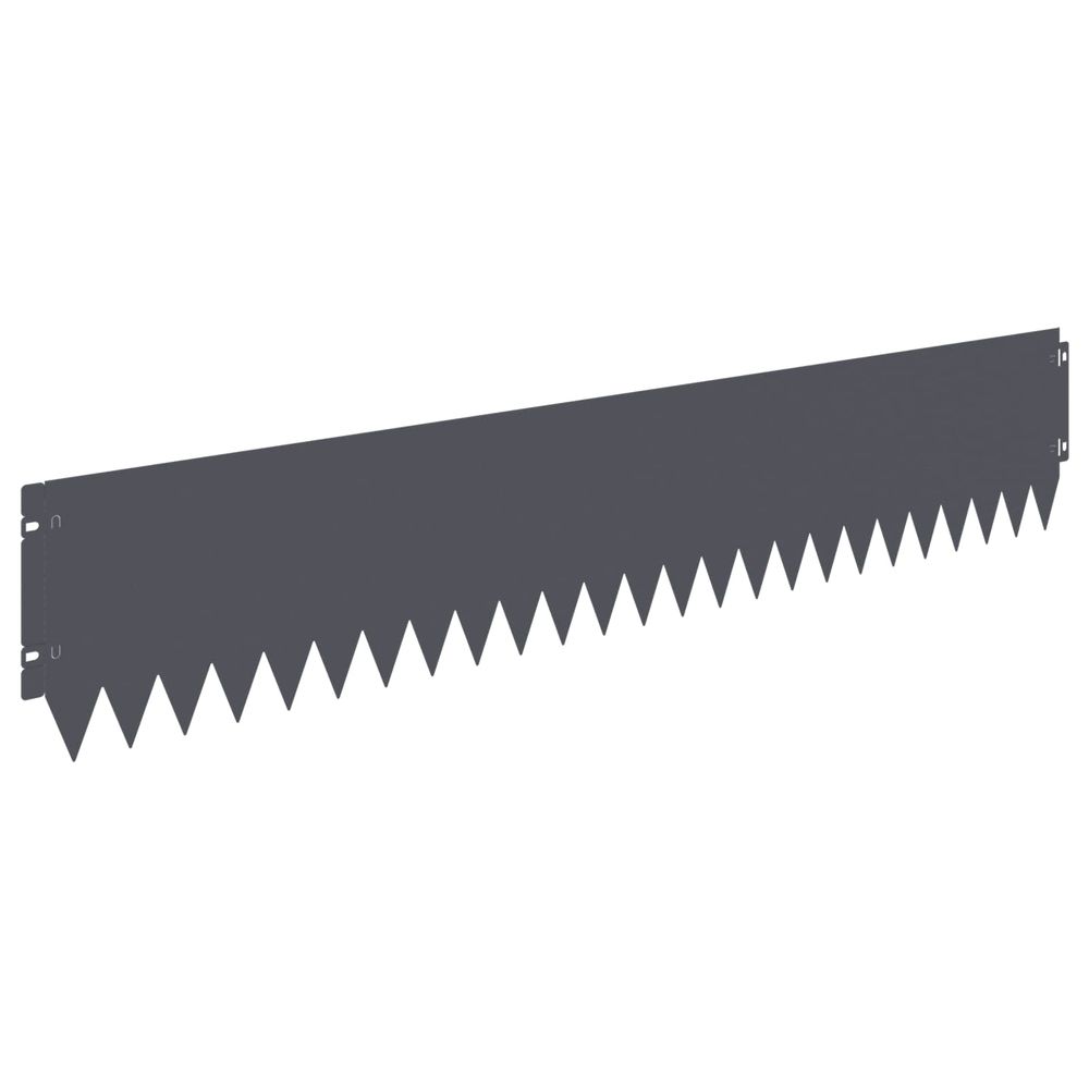 Bordure de pelouse 20 pc 103 x 20 cm acier anthracite