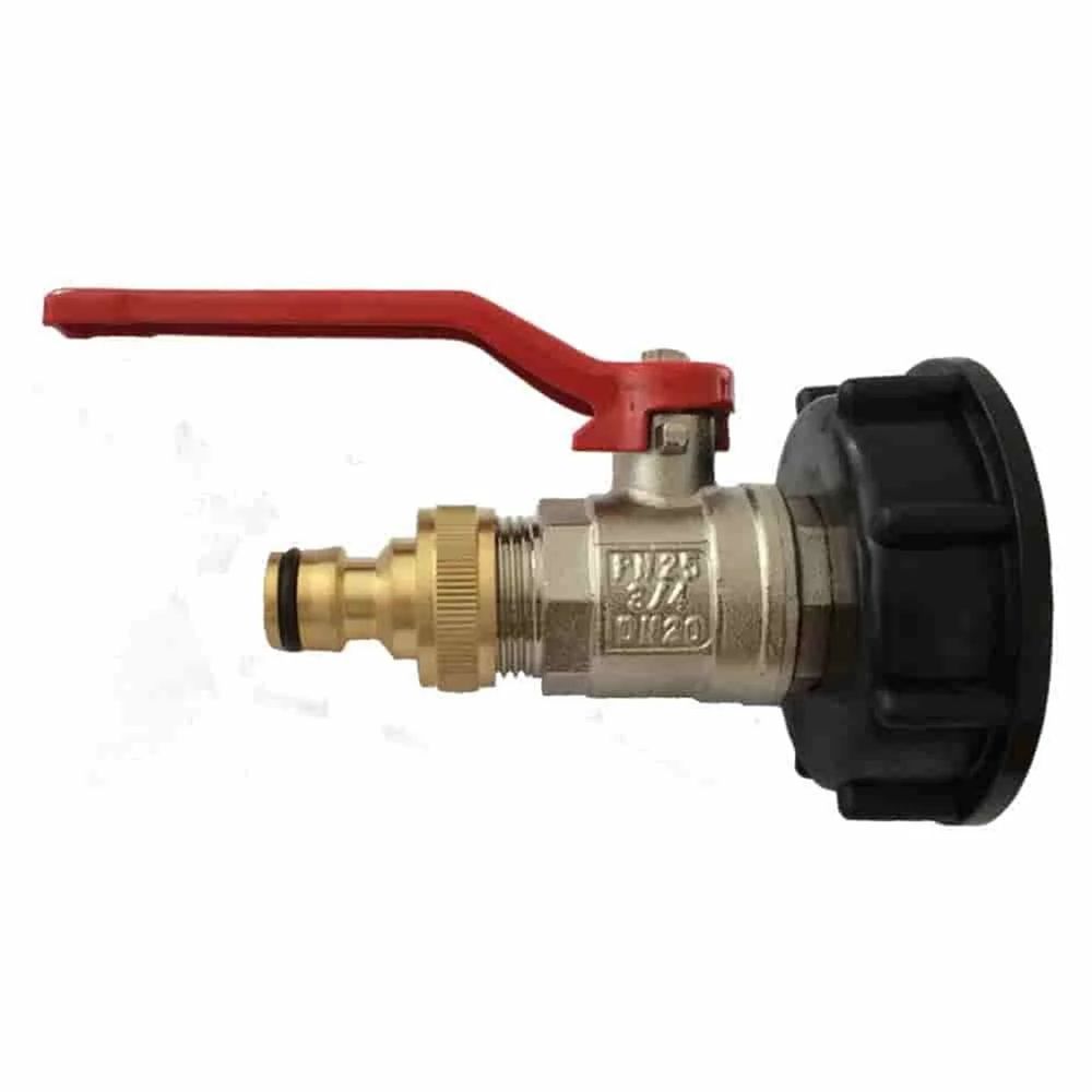 Adaptateur ibc s60 avec robinet et raccord rapide 3/4 pouce