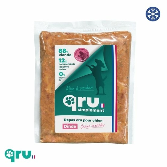 Aliment barf complet pour chien - dinde/poulet - 900 g