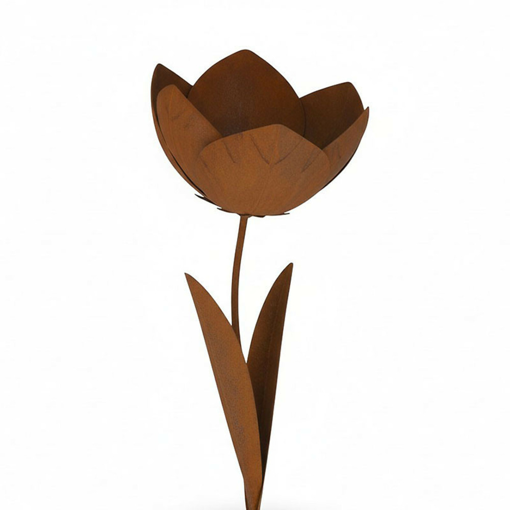 Tuteur de jardin avec fleur décorative 38x38x144cm