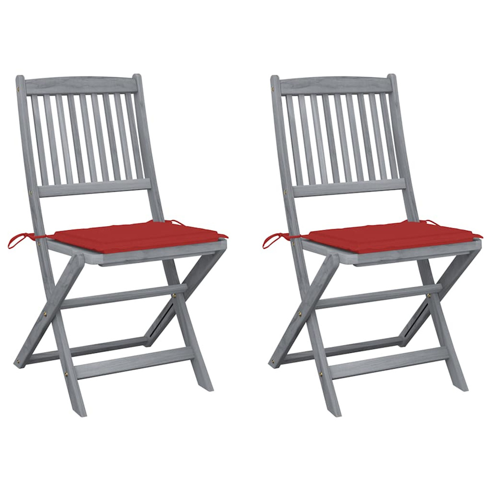 Chaises pliables d'extérieur 2 pcs