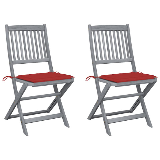 Chaises pliables d'extérieur 2 pcs