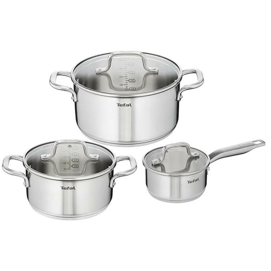 3 casseroles 3 couvercles h816s6 infinite ø 16, 18 et 24 cm