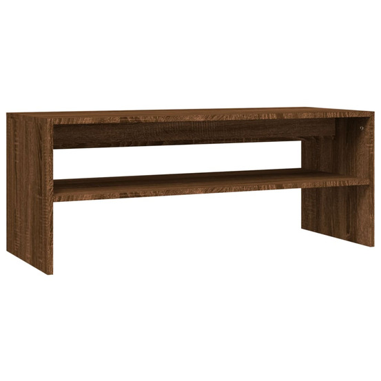 Table basse chêne marron 100x40x40 cm bois d'ingénierie