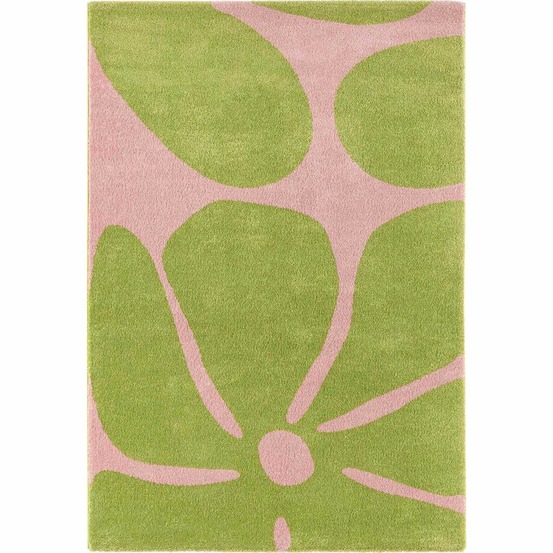 Tapis intérieur à poils longs swing 385 vert 80 x 140 cm