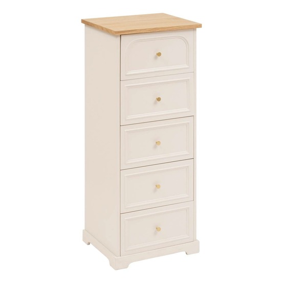 Chiffonnier mohea ivoire 5 tiroirs