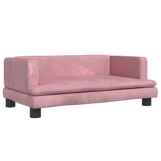 Lit pour chien rose 80x45x30 cm velours