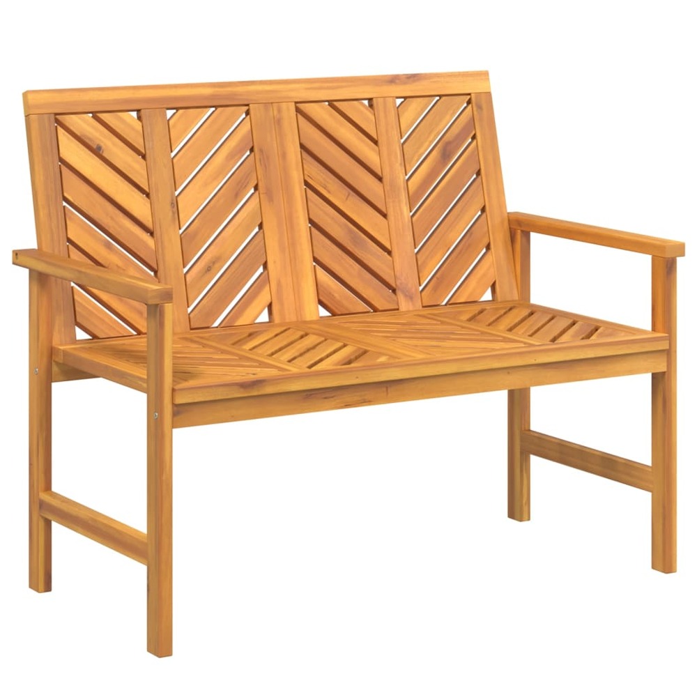 Banc de jardin meuble de patio d'extérieur terrasse 109 x 62,5 x 89 cm bois massif d'acacia