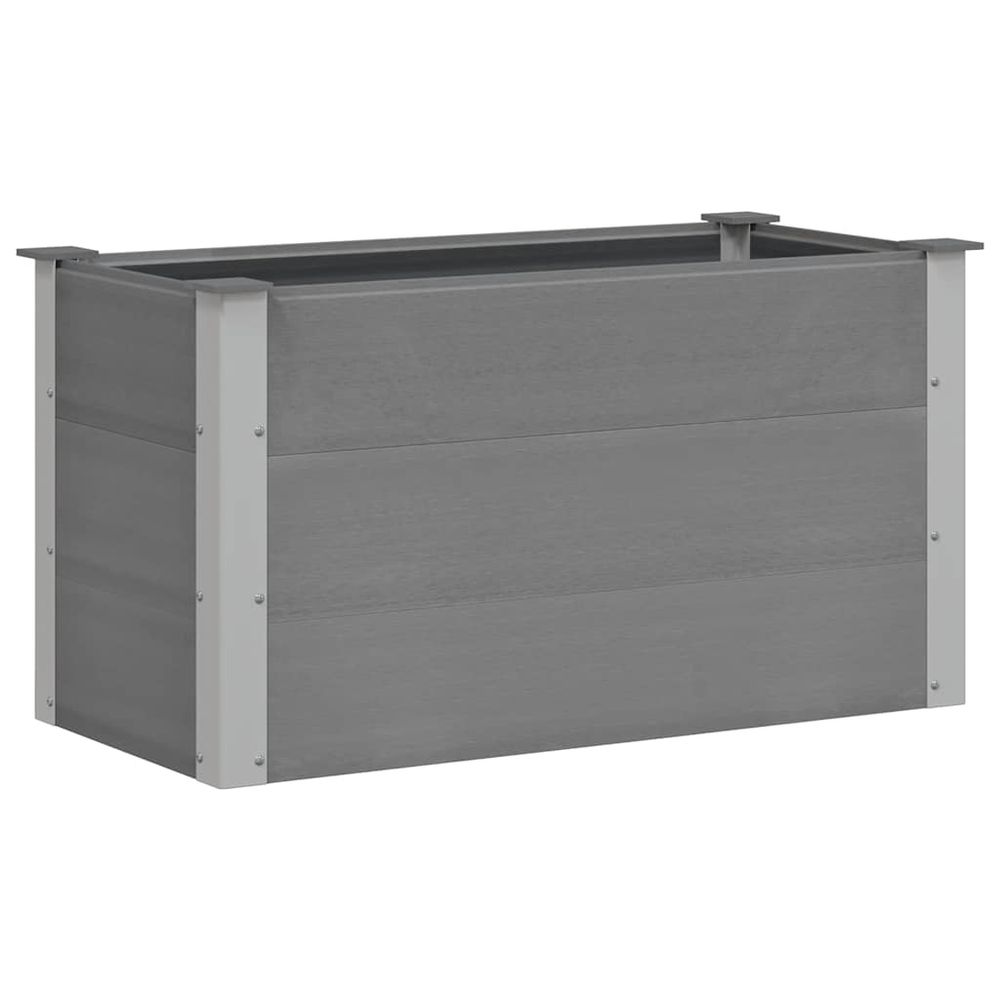 Lit surélevé de jardin wpc 100 x 50 x 54 cm gris
