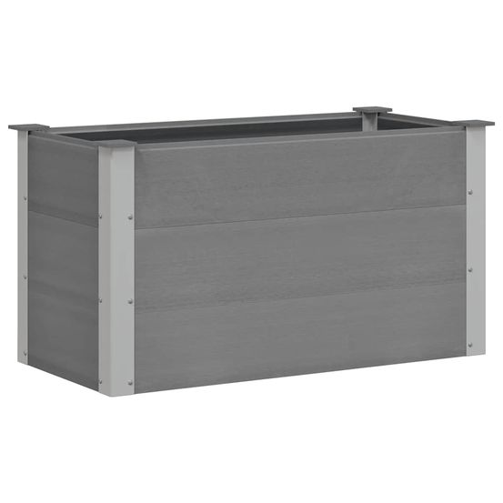 Lit surélevé de jardin wpc 100 x 50 x 54 cm gris